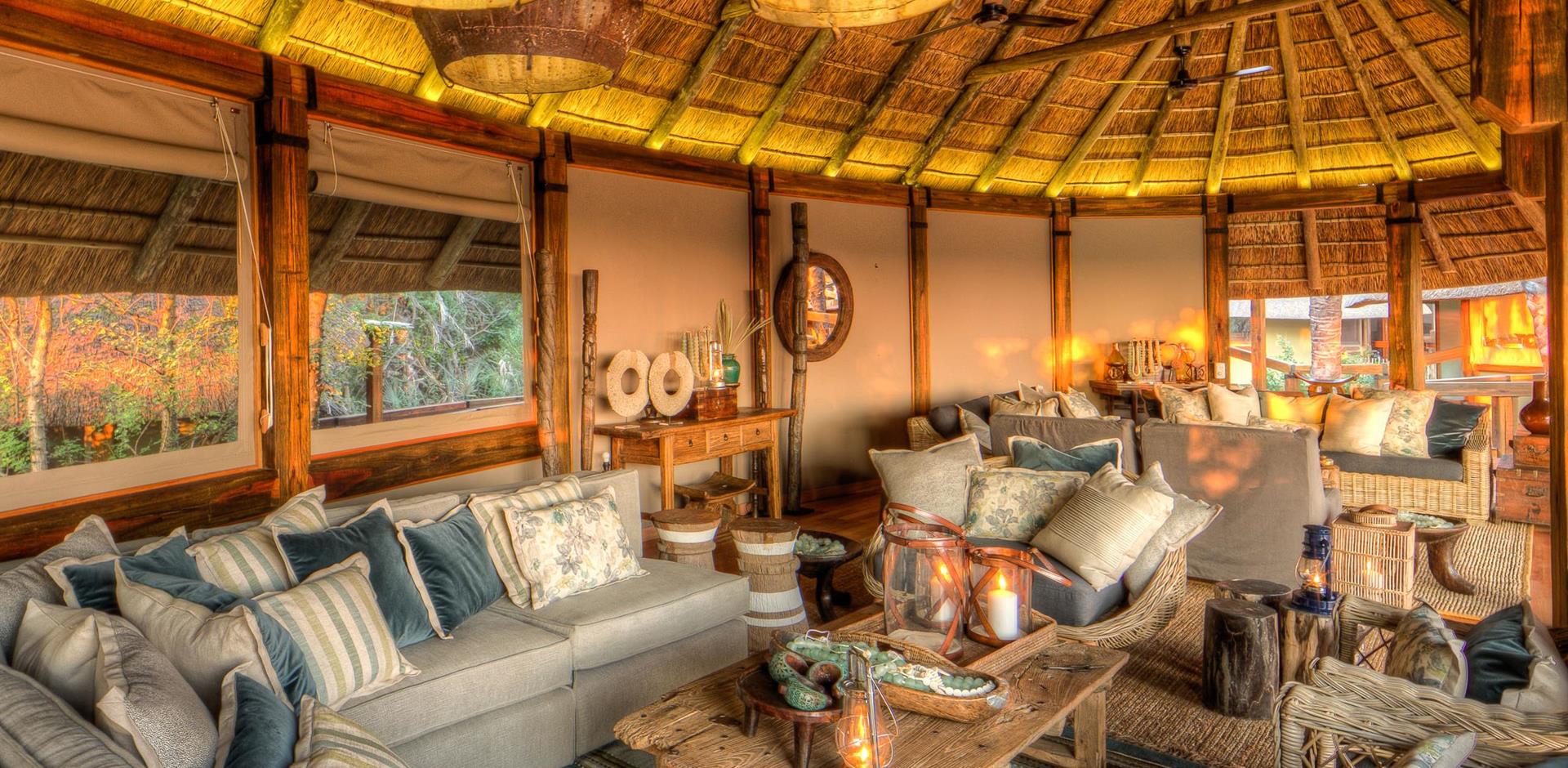 Lounge, Camp Okavango, Botswana, A&K