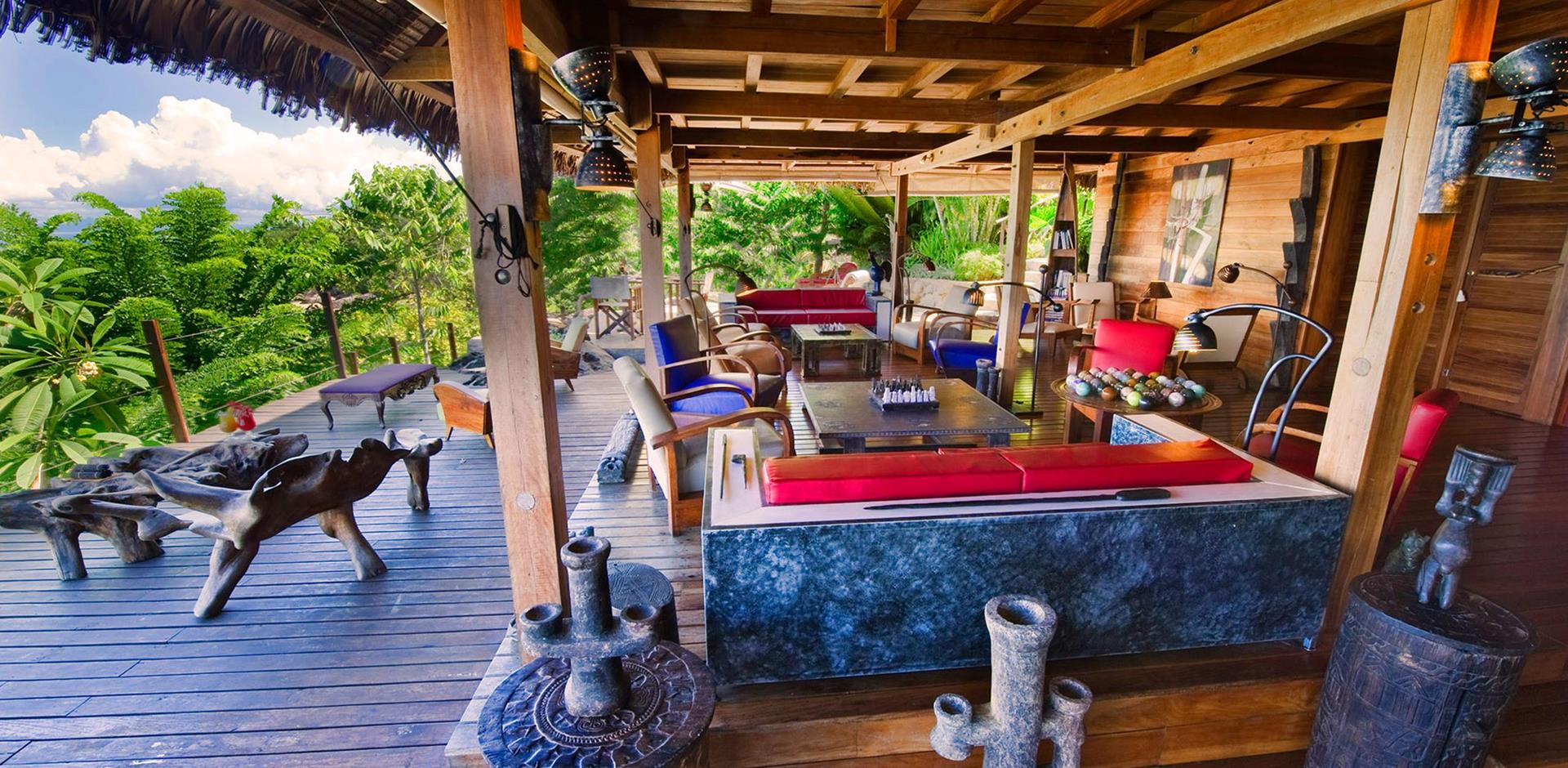 Lounge decking, Tsara Komba, Madagascar, A&K