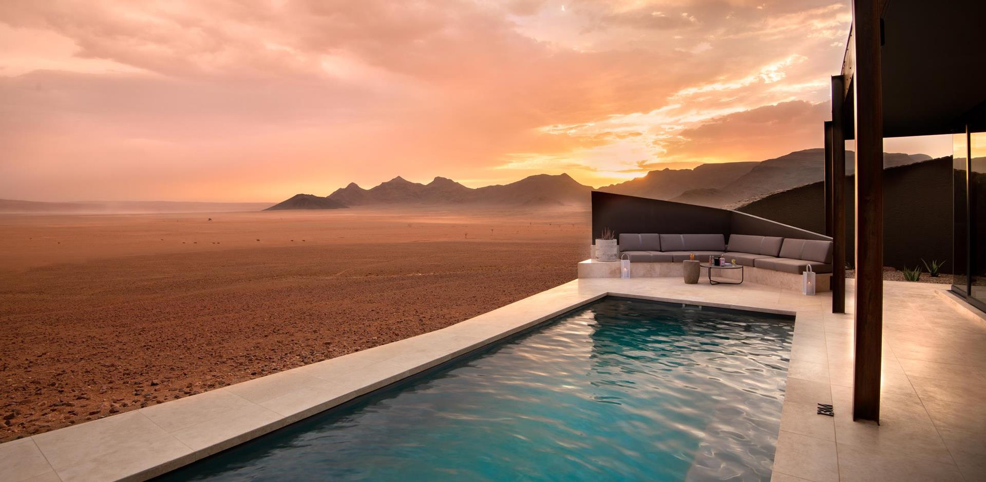 Private-plunge-pool-suite-andBeyond-Sossusvlei, Namibia, A&K