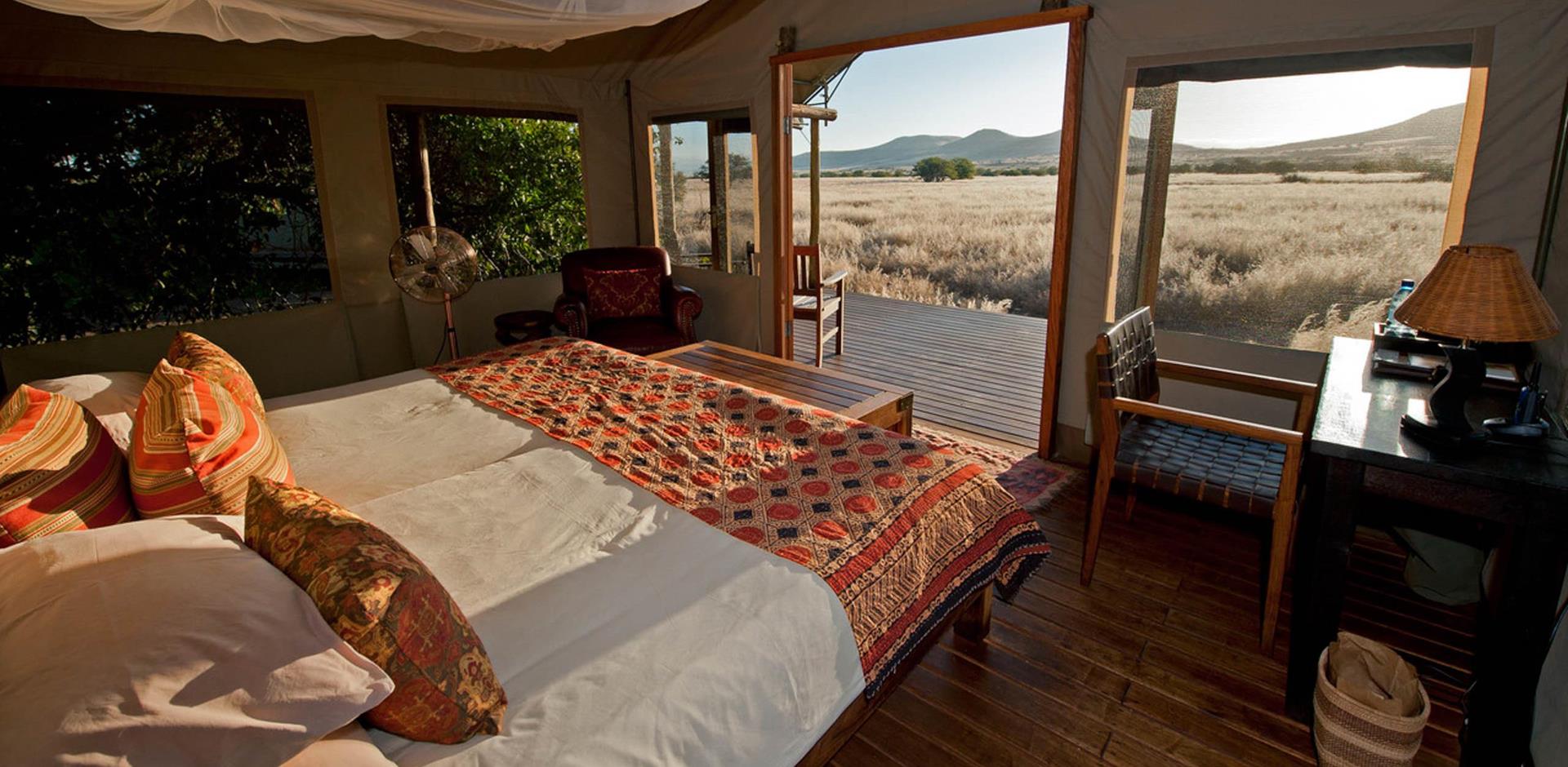 Bedroom, Desert Rhino Camp, Namibia, A&K