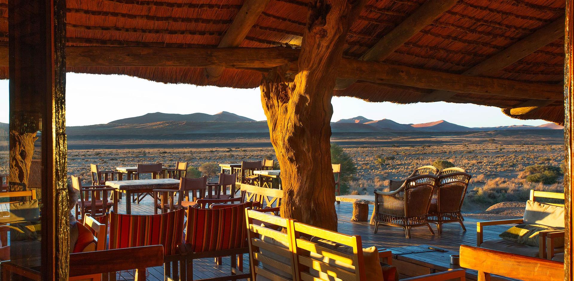 Outdoor seating, Kulala Desert Lodge, Namibia, A&K