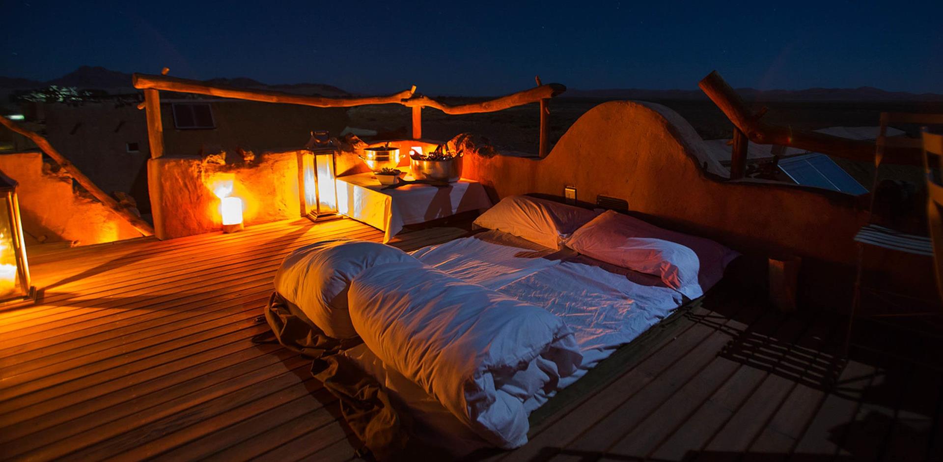 Bedroom deck, Little Kulala, Namibia, A&K
