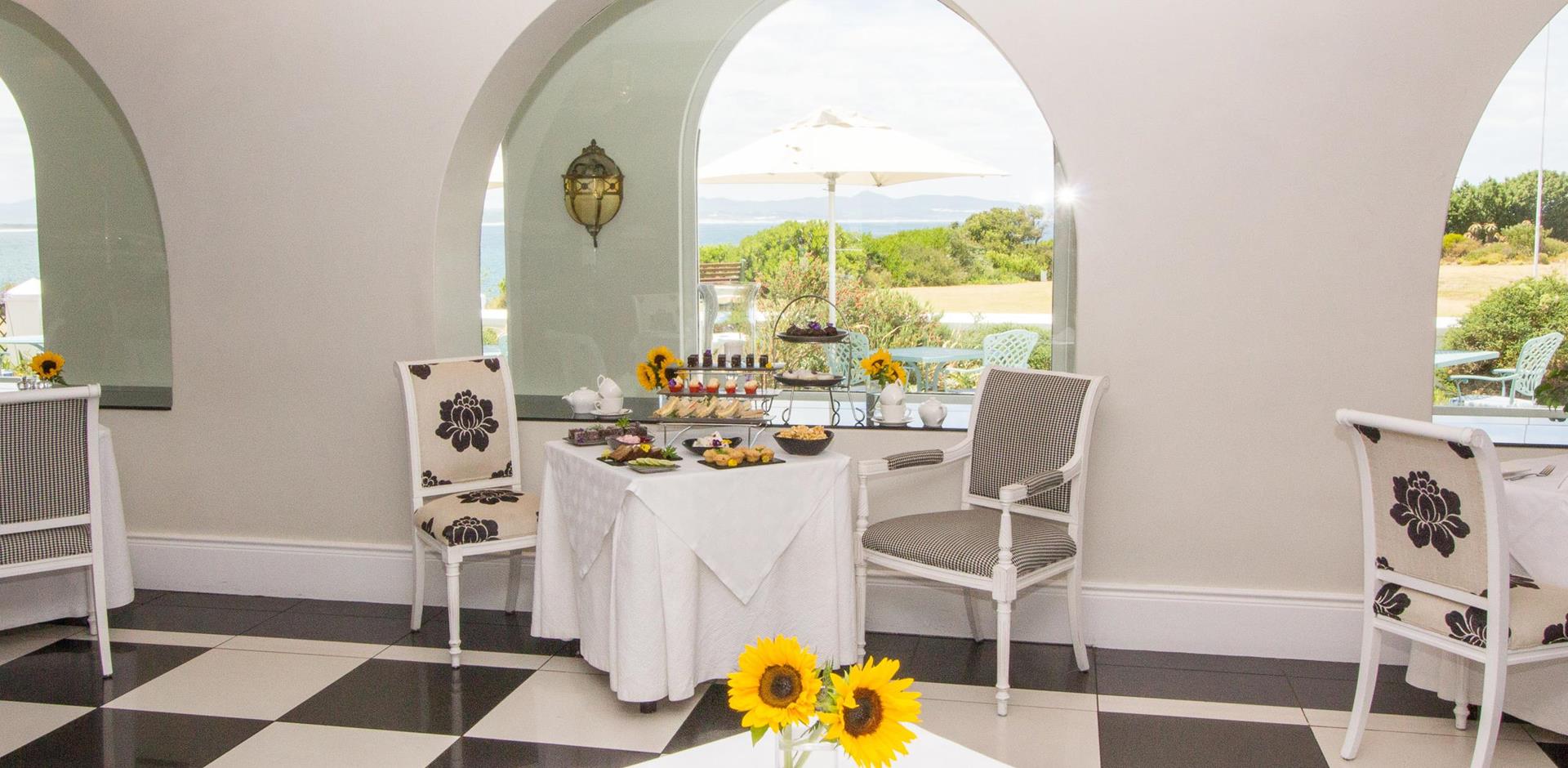 Dining room view, The Marine Hermanus, South Africa, A&K