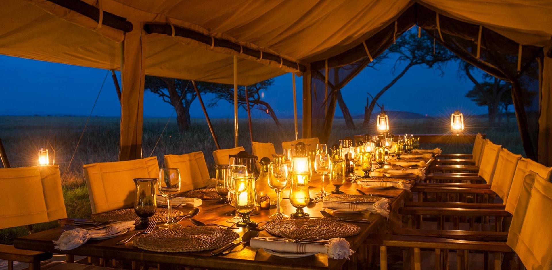 Dining table, Serengeti Safari Camp, Tanzania, A&K