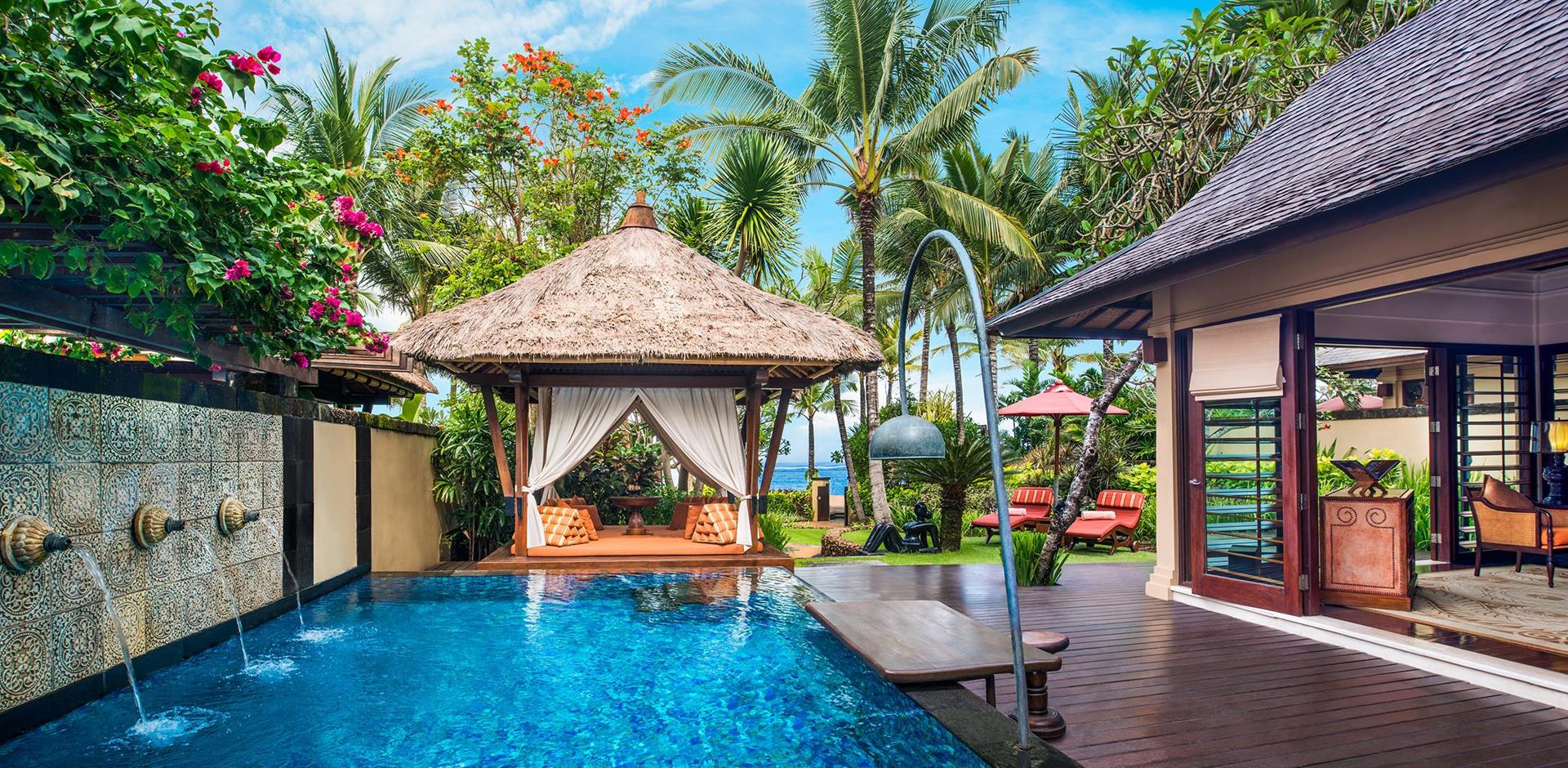 Pool and garden, The St Regis Bali Resort, Indonesia