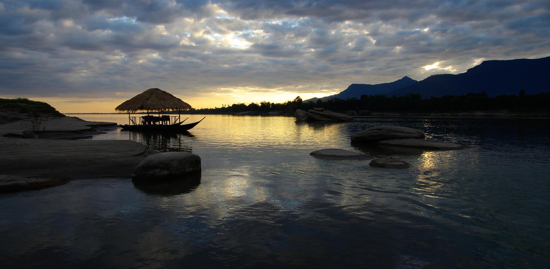 View from The River Resort, Champasak, Laos