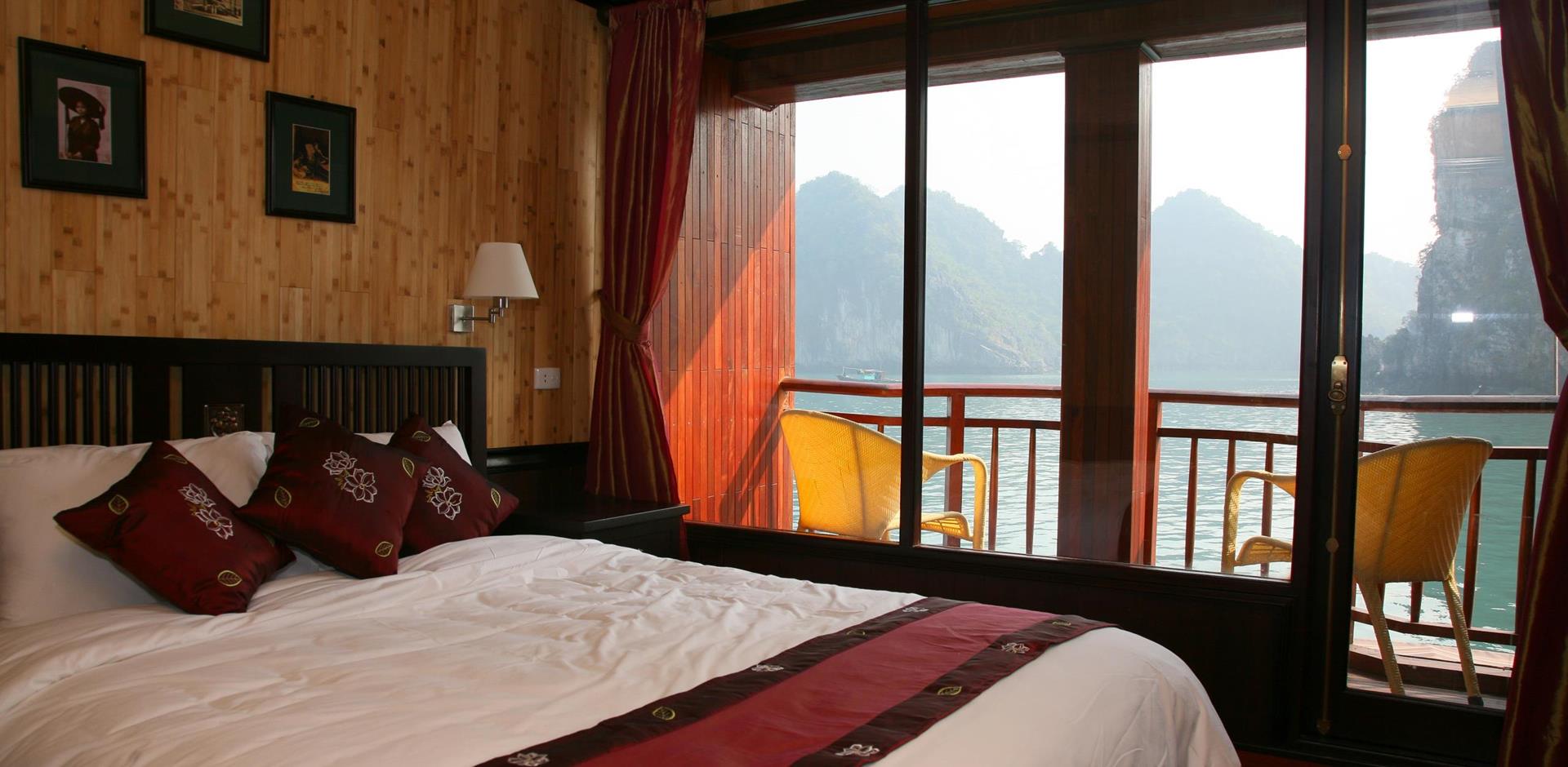 Bedroom, Halong Jasmine Cruise, Vietnam