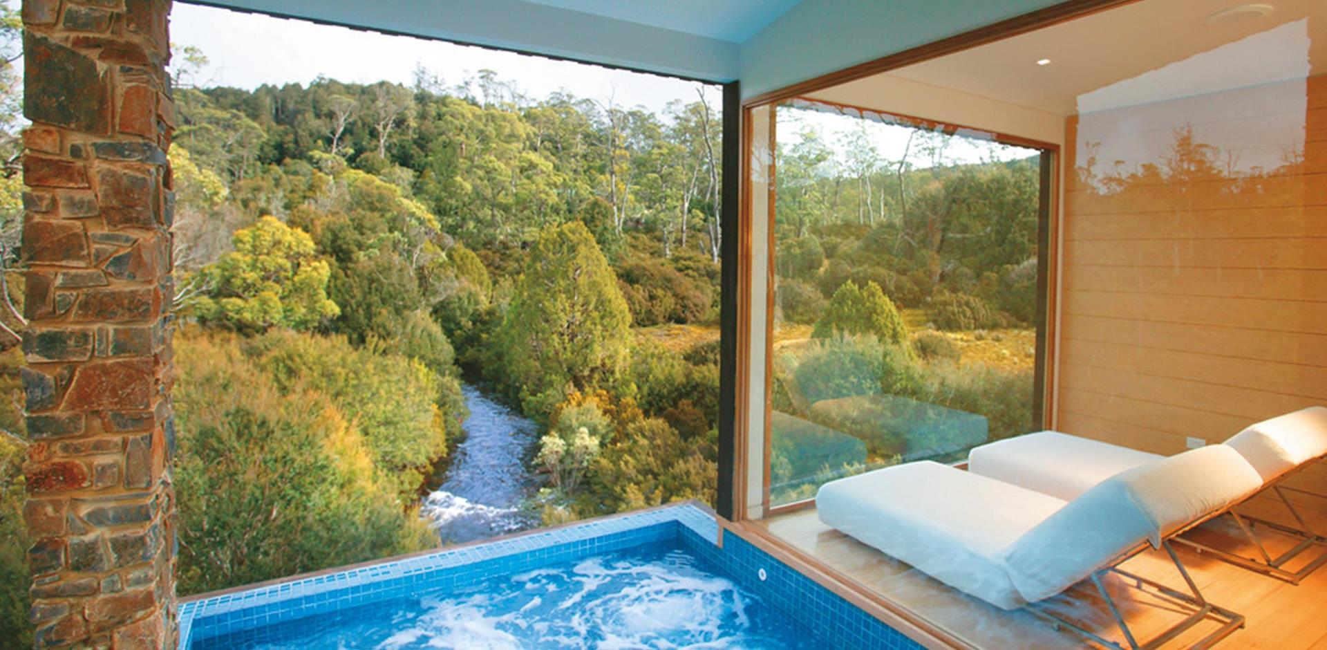 Pool view, Peppers Cradle Mountain Lodge, Australia