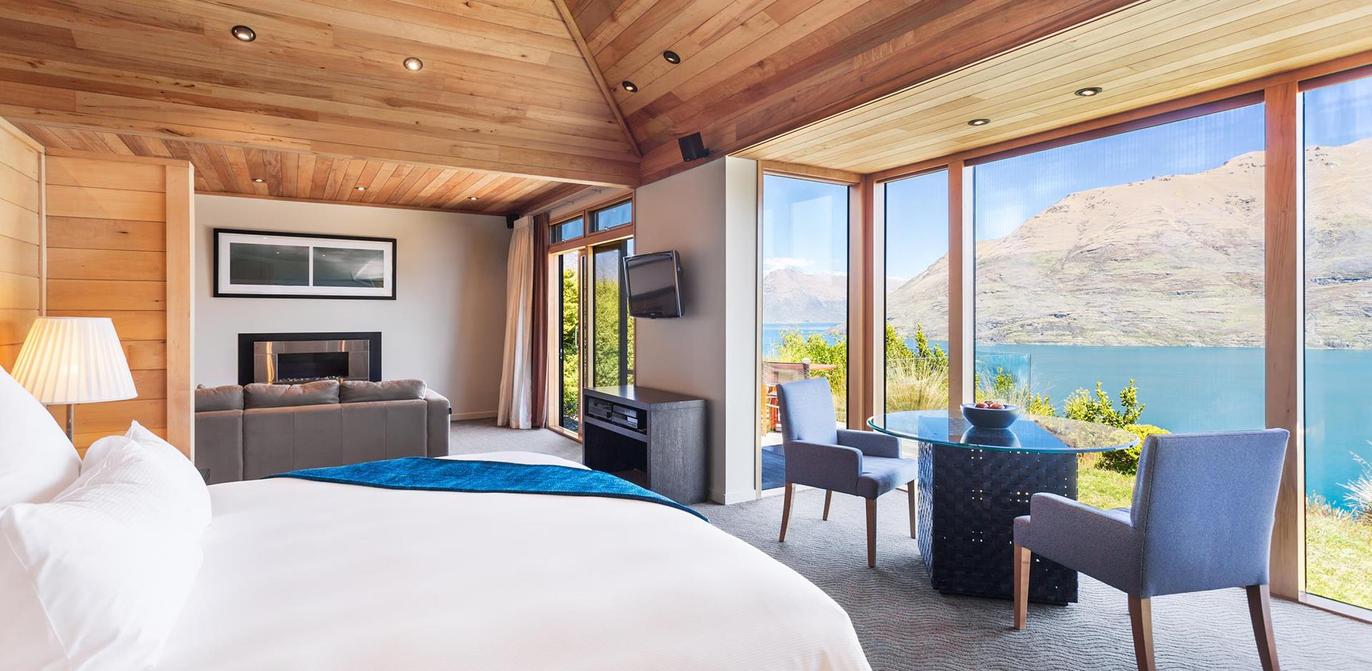 Bedroom, Azur Lodge, New Zealand