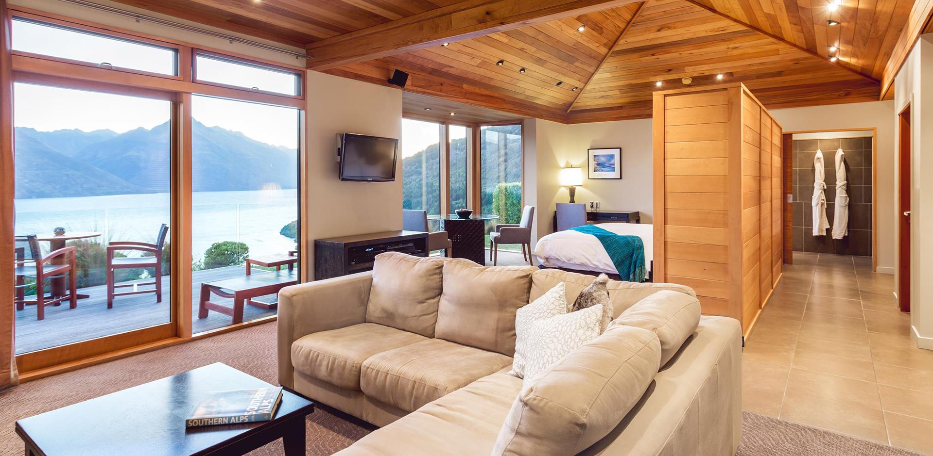Lounge, Azur Lodge, New Zealand