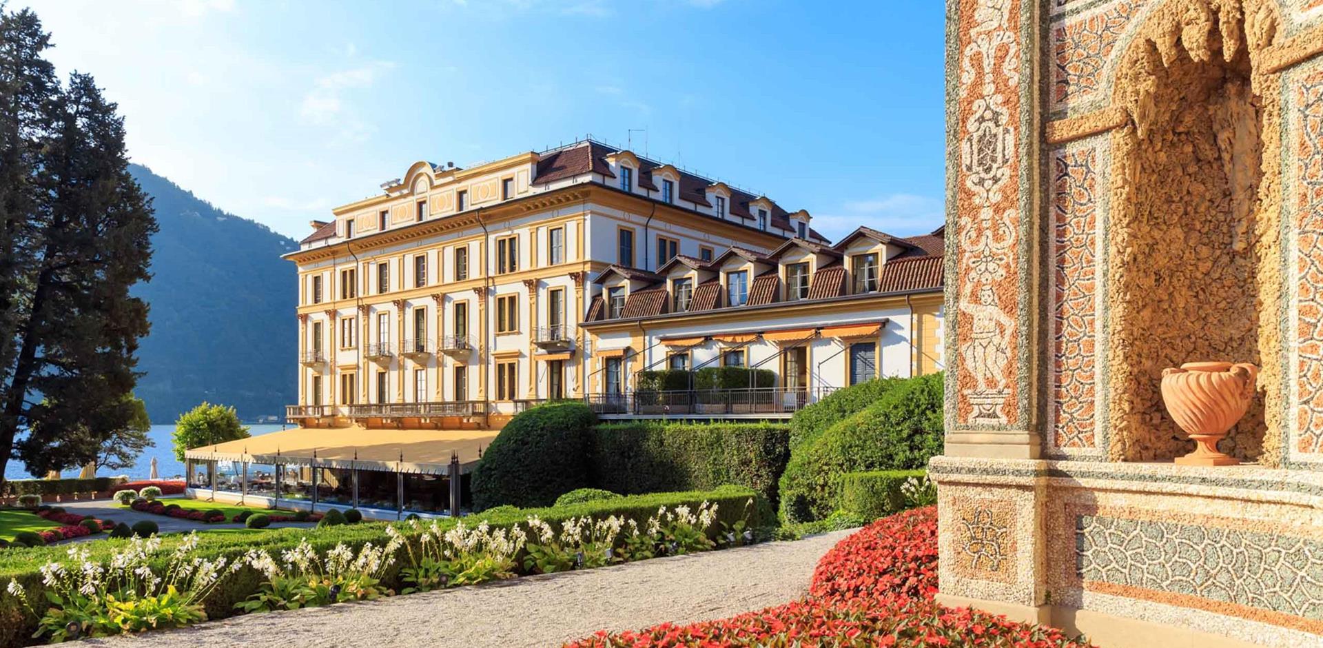 Cardinal Building-view from the Mosaic, Villa d'Este, Lake Como, Italy