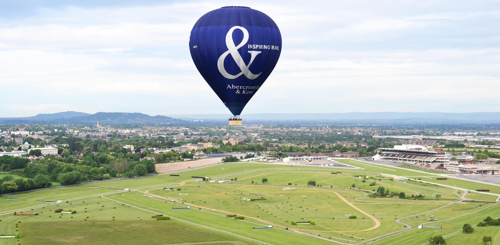 A&K balloon over Cheltenham racecourse