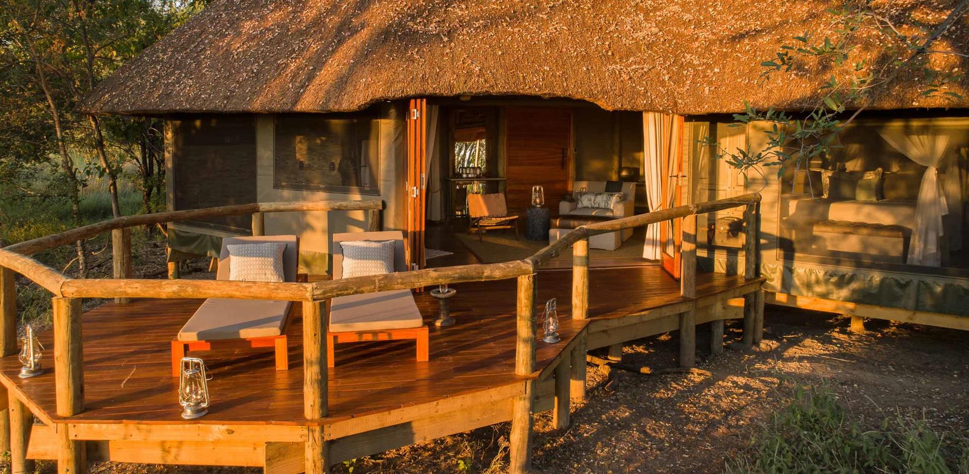 Guest room, Camp Moremi, Botswana