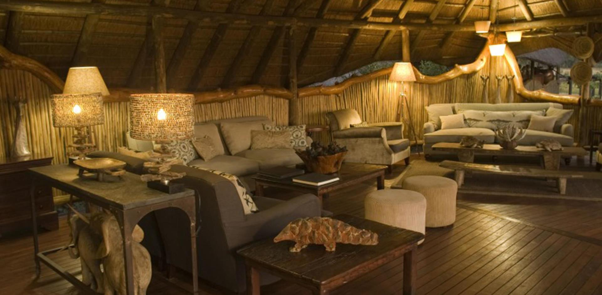 Lounge, Chitabe Camp, Botswana, A&K