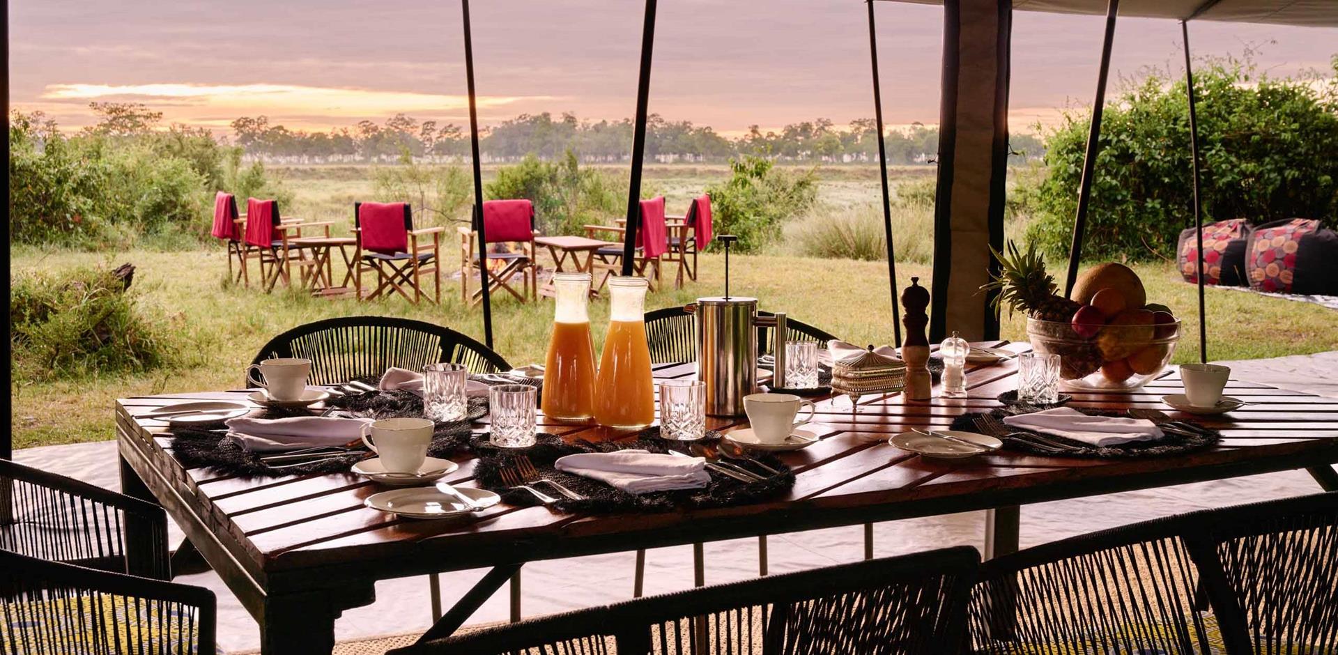 Table view, A&K Exclusive Tented Camp, Kenya