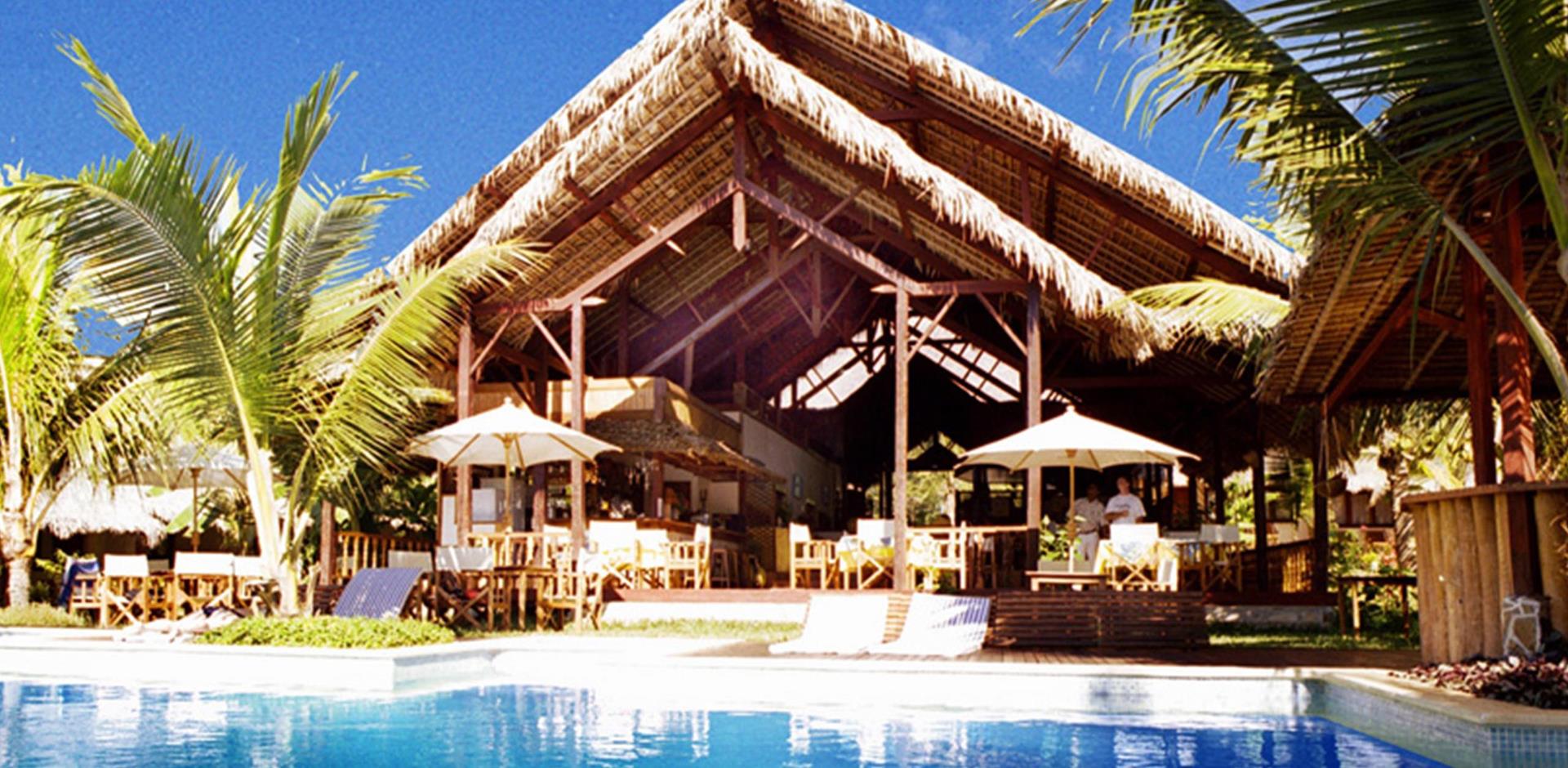 Poolside seating, Vanila Hotel & Spa, Madagascar, A&K