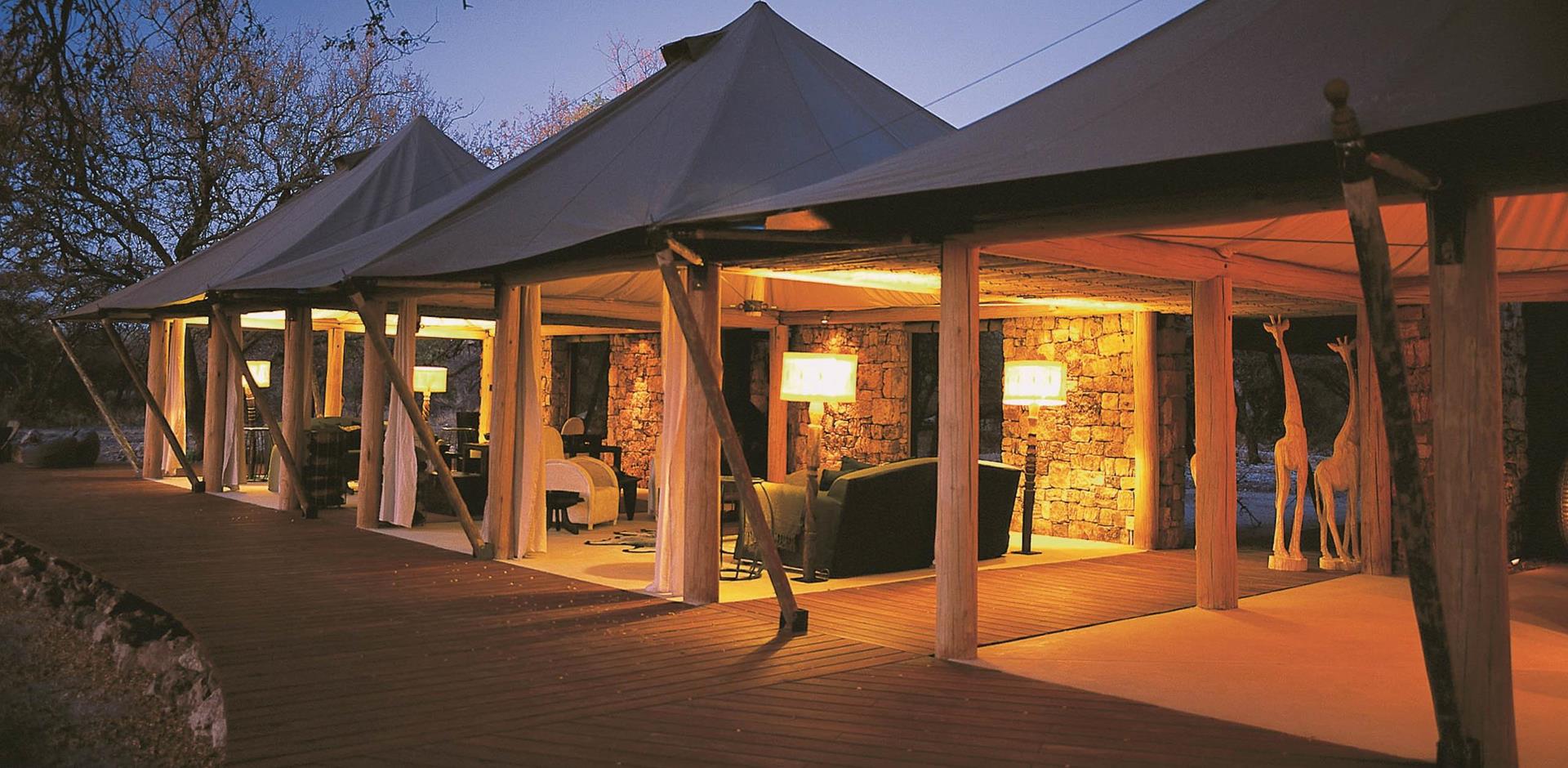 Lounge, Onguma Tented Camp, Namibia, A&K