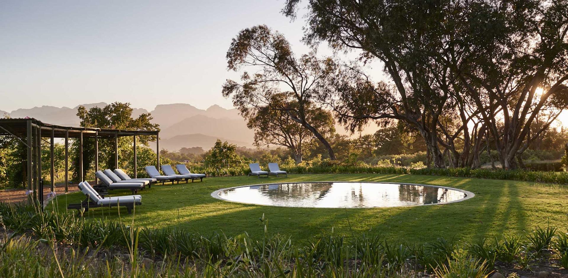 Pool, Boschendal, South Africa