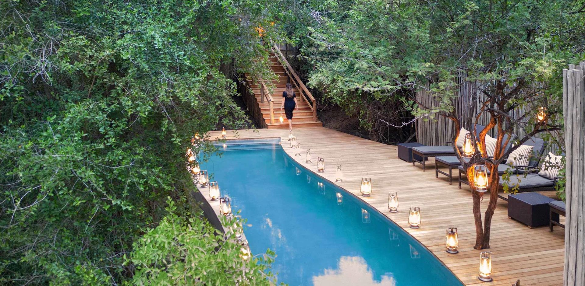 Deck with pool, Londolozi Pioneer, South Africa, A&K