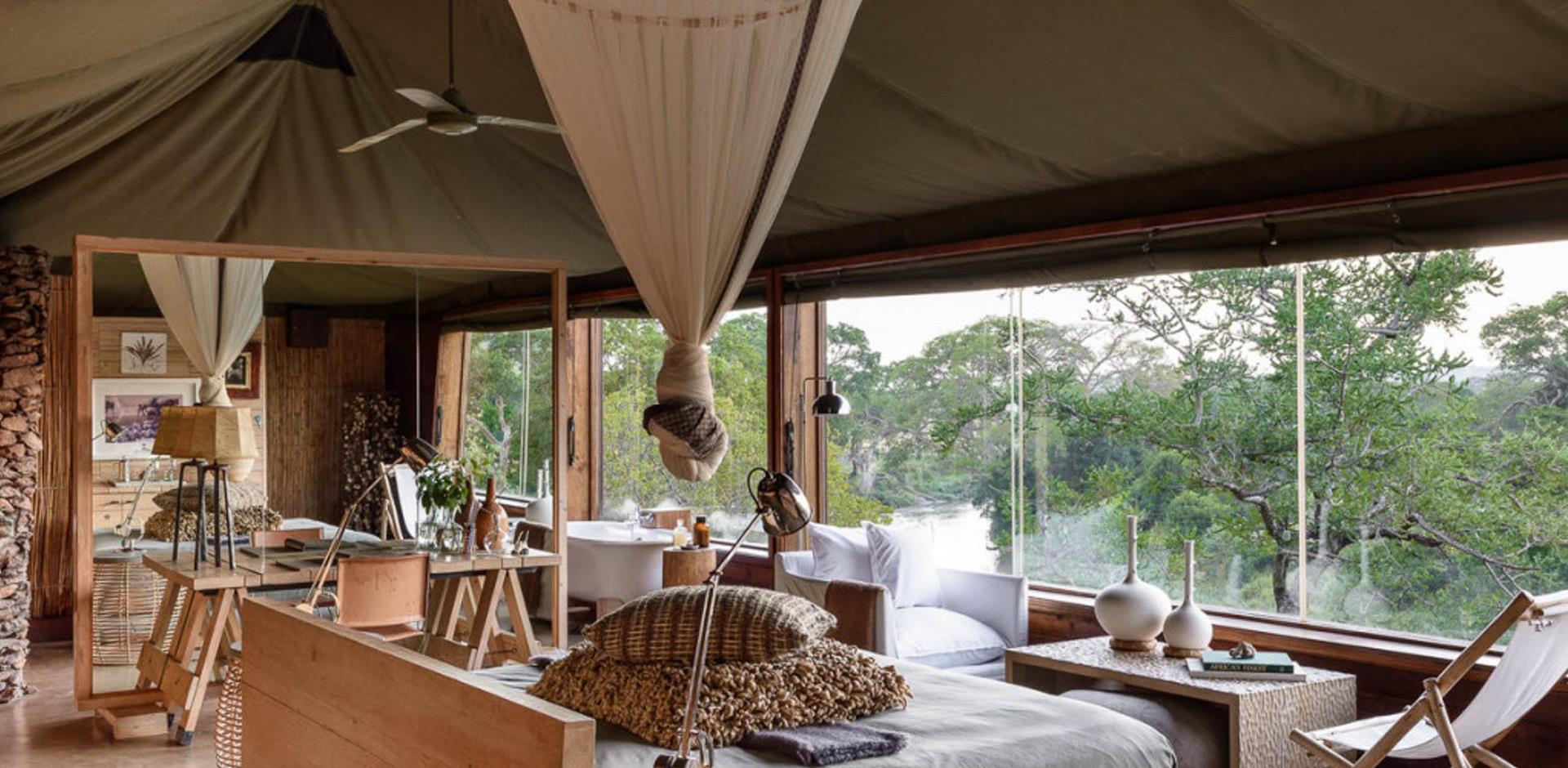 Bedroom suite, Singita Faru Faru Lodge, Tanzania, A&K