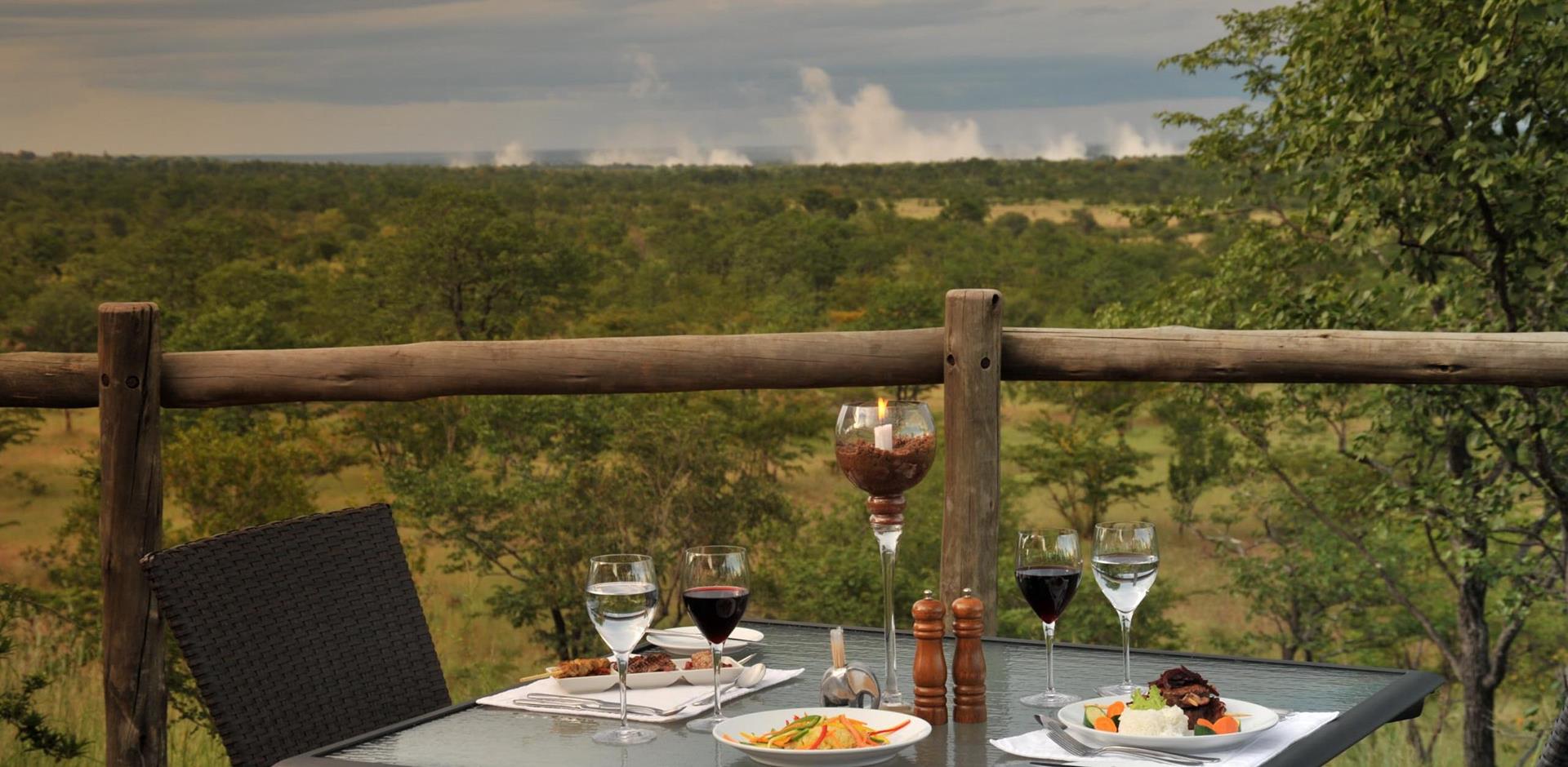 Terrace dining, The Elephant Camp, Zimbabwe, A&K