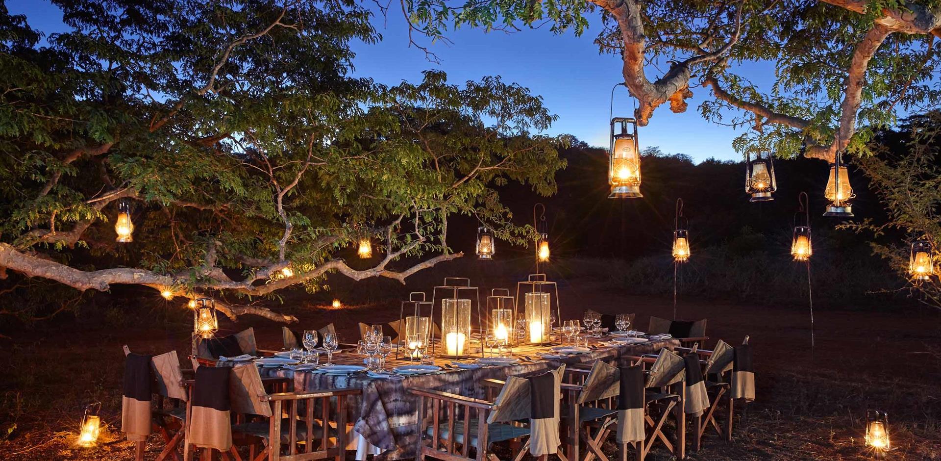 Outdoor dining, Singita Pamushana Lodge, Zimbabwe, A&K