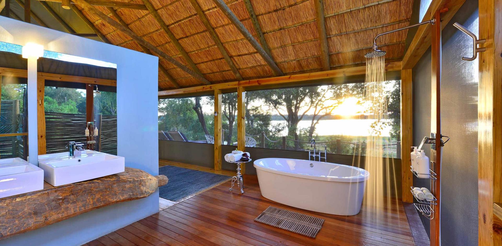 Bathroom, Victoria Falls River Lodge, Zimbabwe, A&K