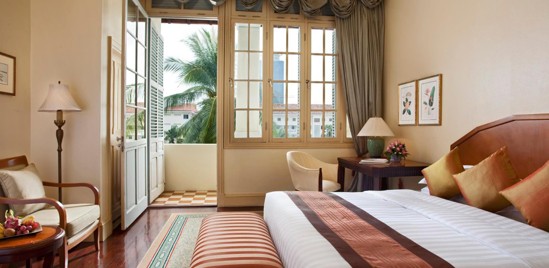 Bedroom, Raffles Hotel Le Royal, Cambodia, A&K