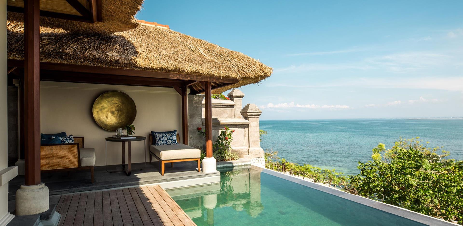 Pool and decking, Four Seasons Resort Bali at Jimbaran Bay, Indonesia