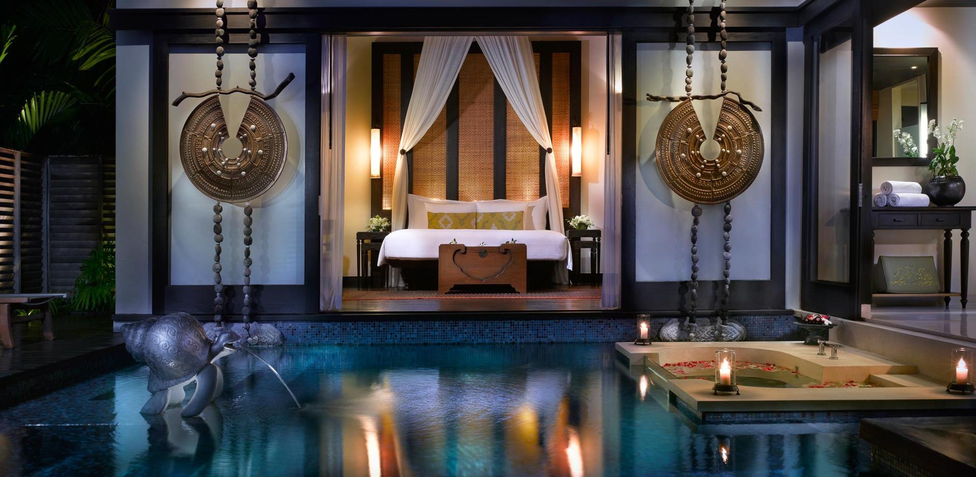 Pool and bedroom, Anantara Mai Khao Phuket Villas, Thailand