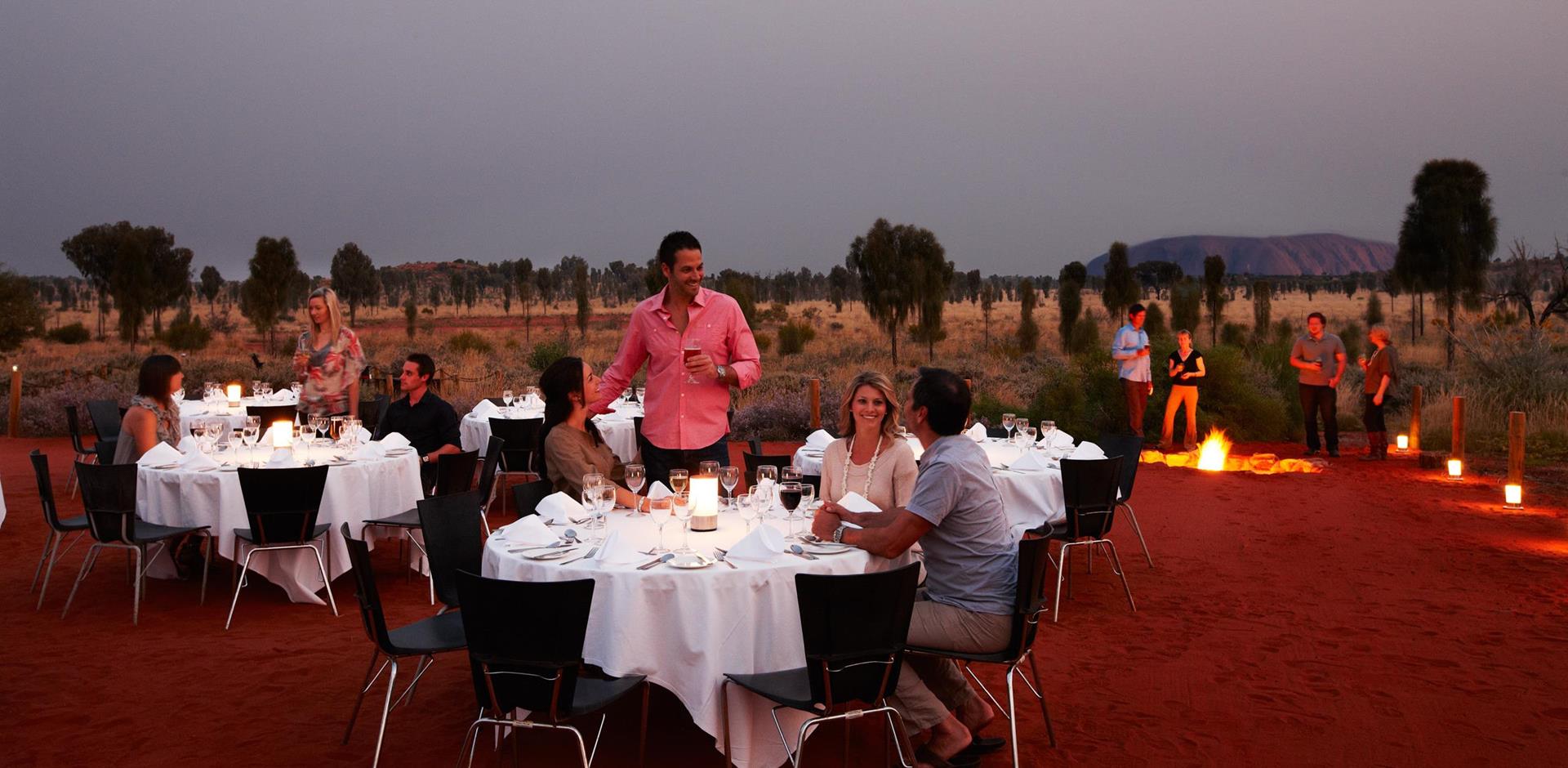 Outdoor dining, Sails in the Desert, Australia