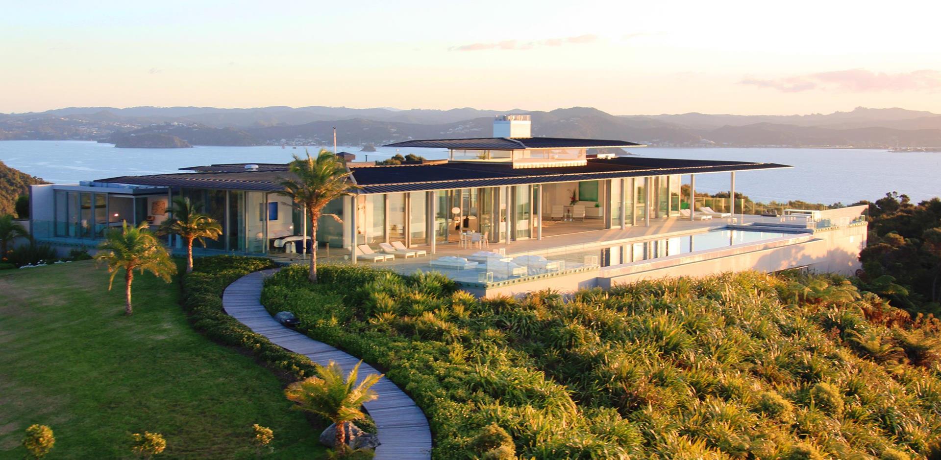 Pool and exterior, Eagles Nest, New Zealand