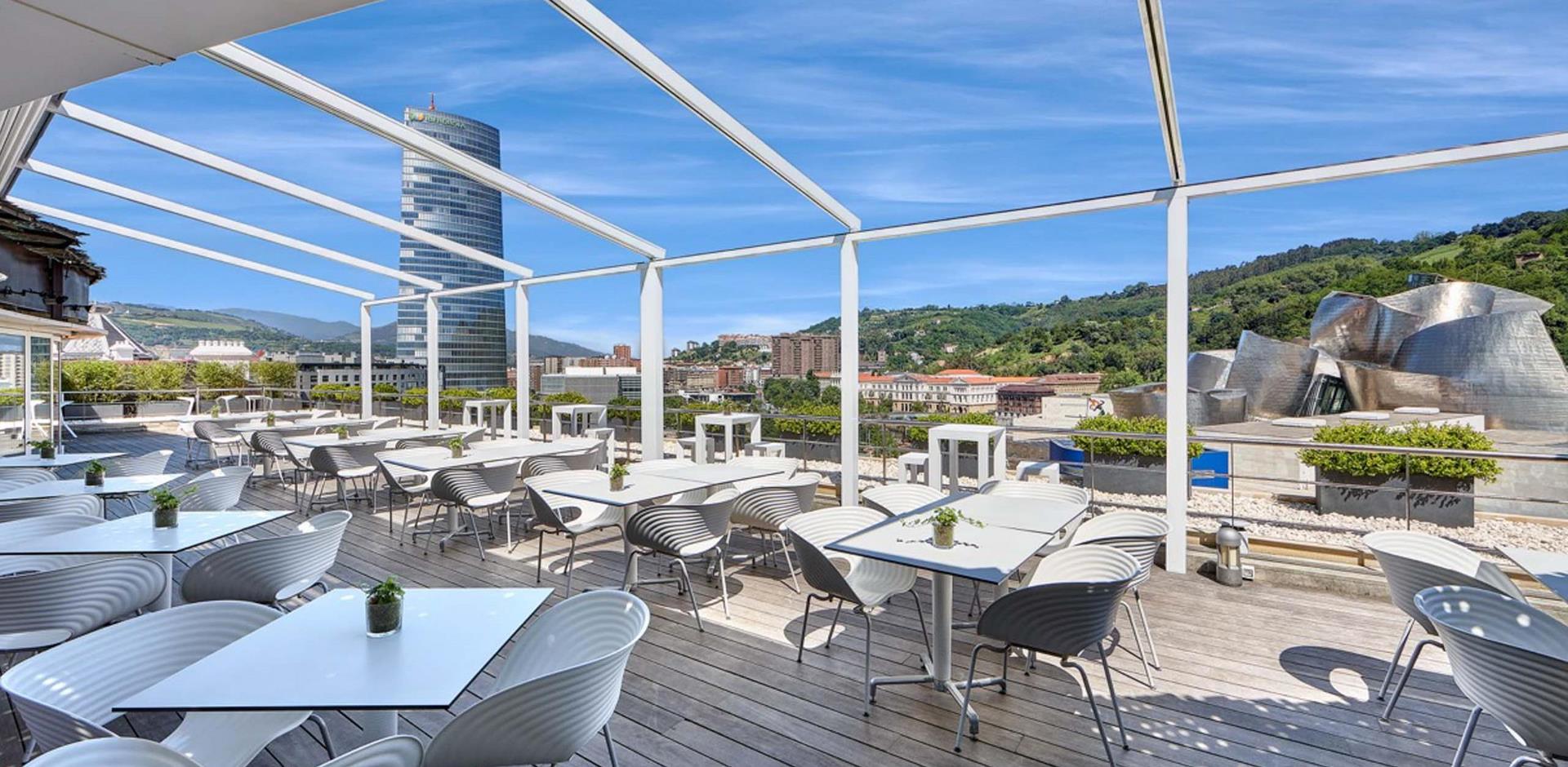 Roof Terrace. Gran Hotel Domine Bilbao, Spain, A&K