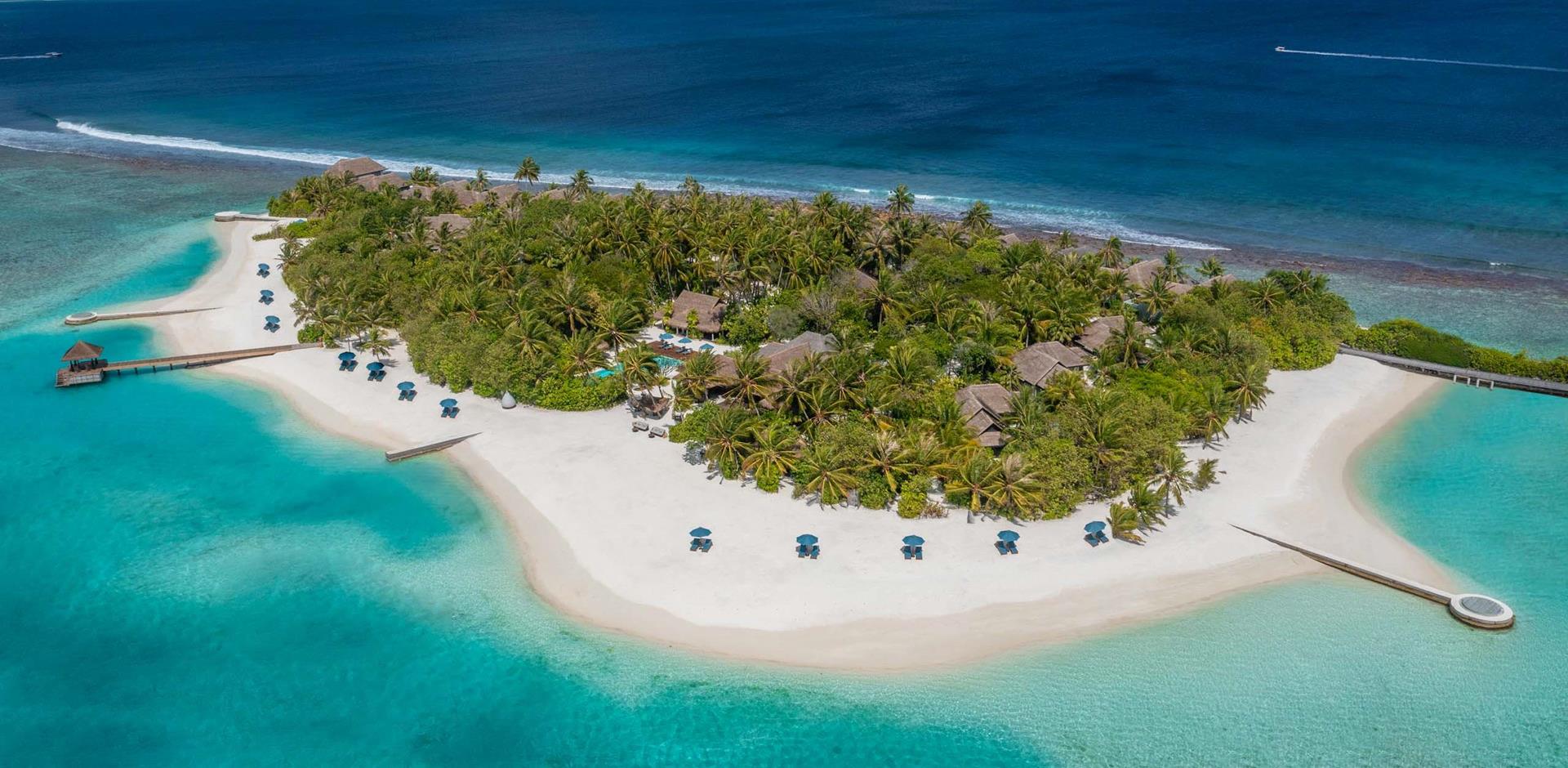 Aerial view, Naladhu Private Island Maldives