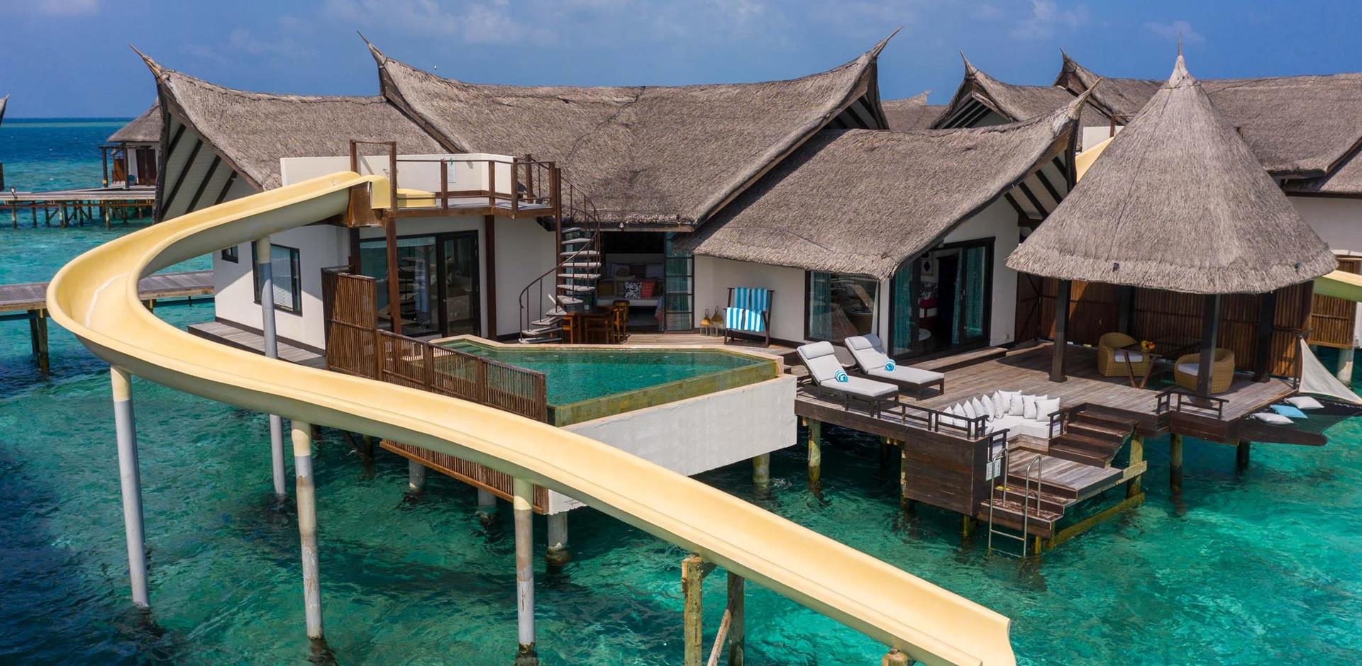 OZEN RESERVE BOLIFUSHI - Ocean Pool Suite with Slide - Aerial 3