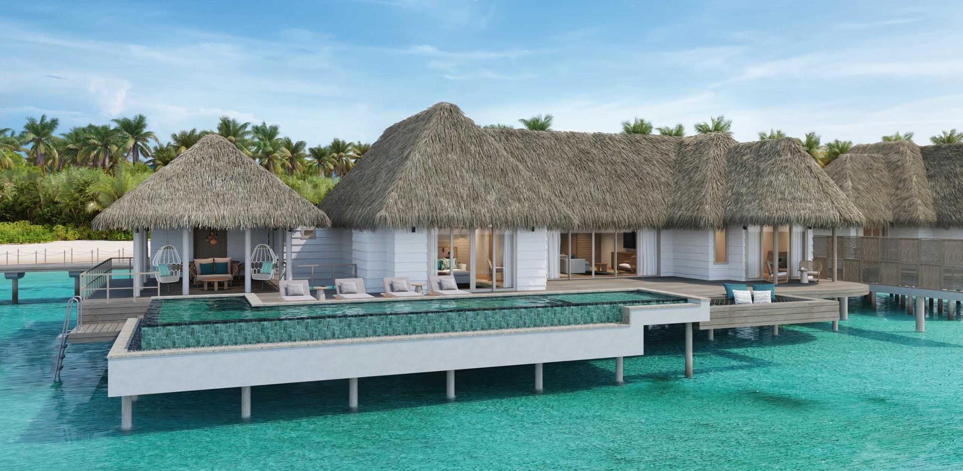 2-Bedroom Water Villa with Pool outside deck View, Six Senses Kanuhura | Maldives