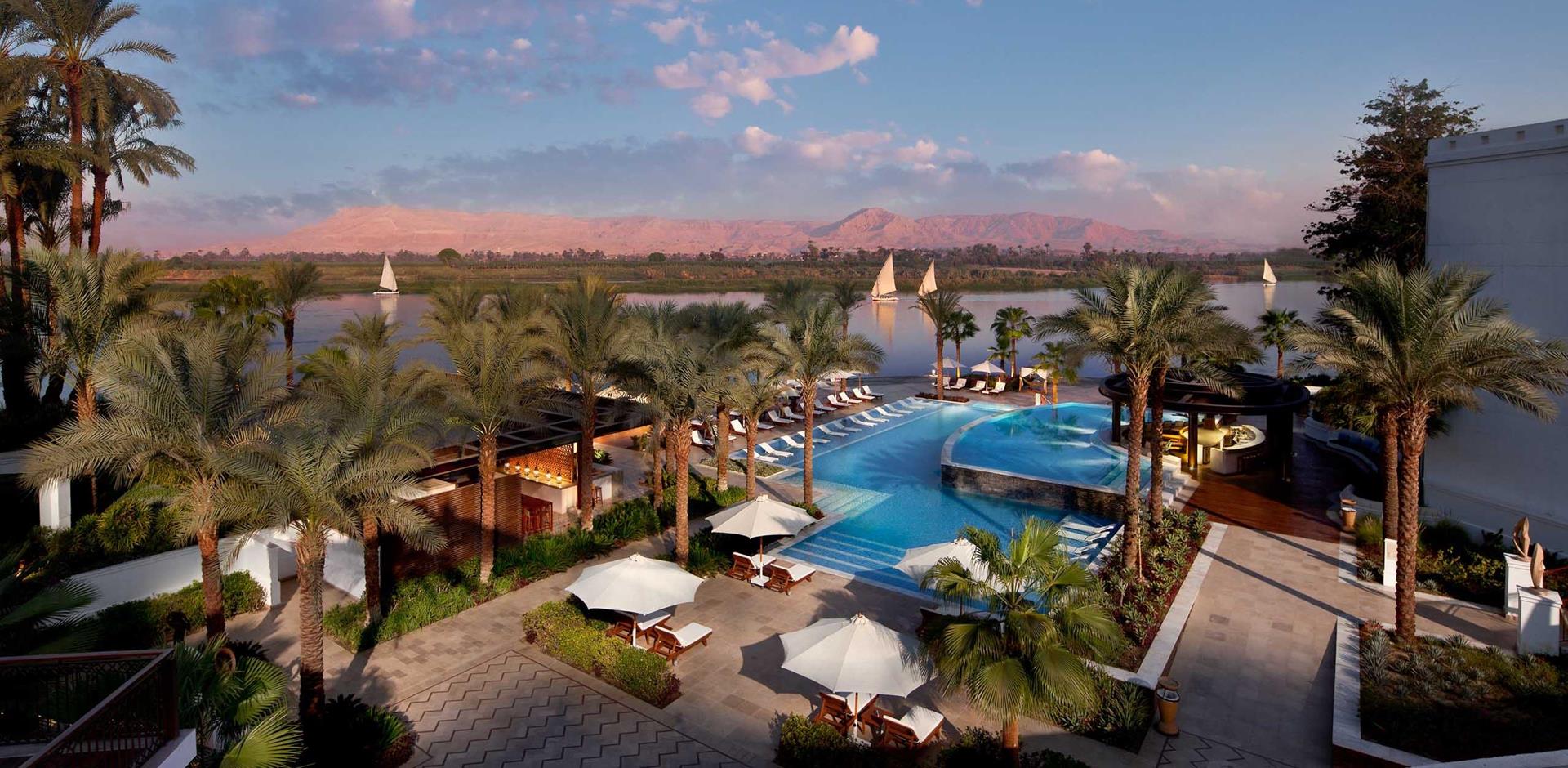 Swimming pool, Hilton Luxor, Egypt