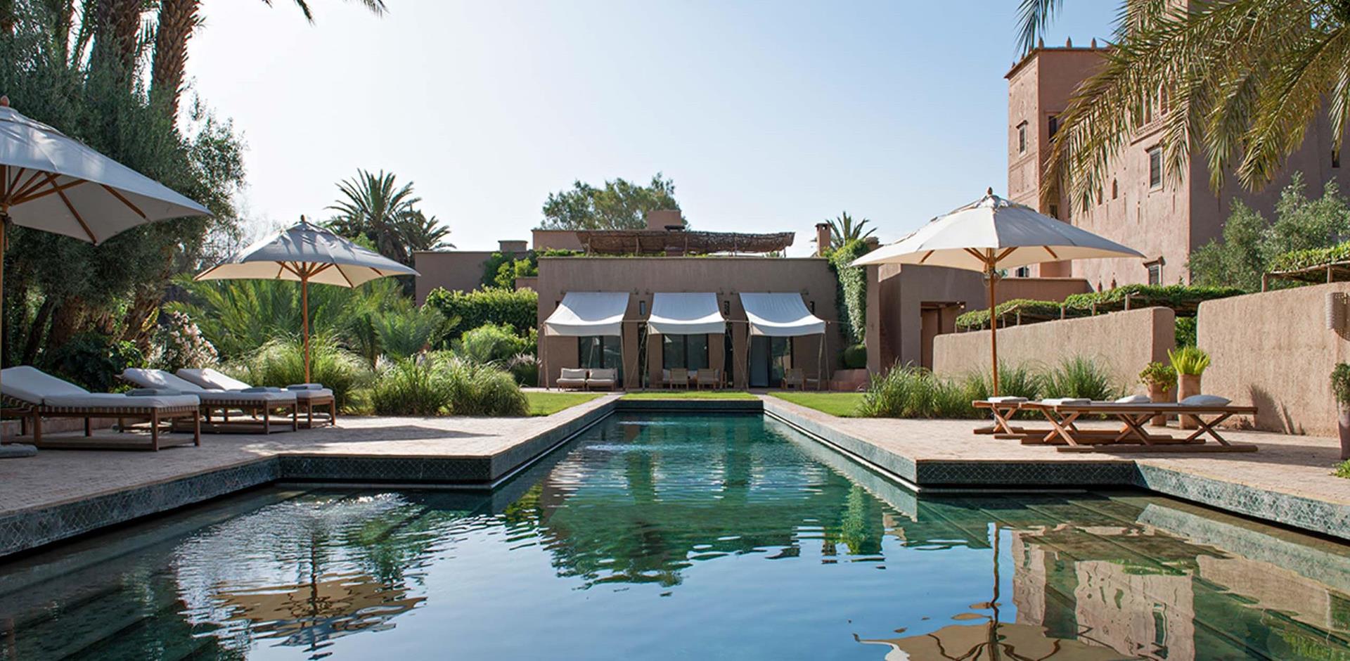 Pool and exterior, Dar Ahlam, Morocco