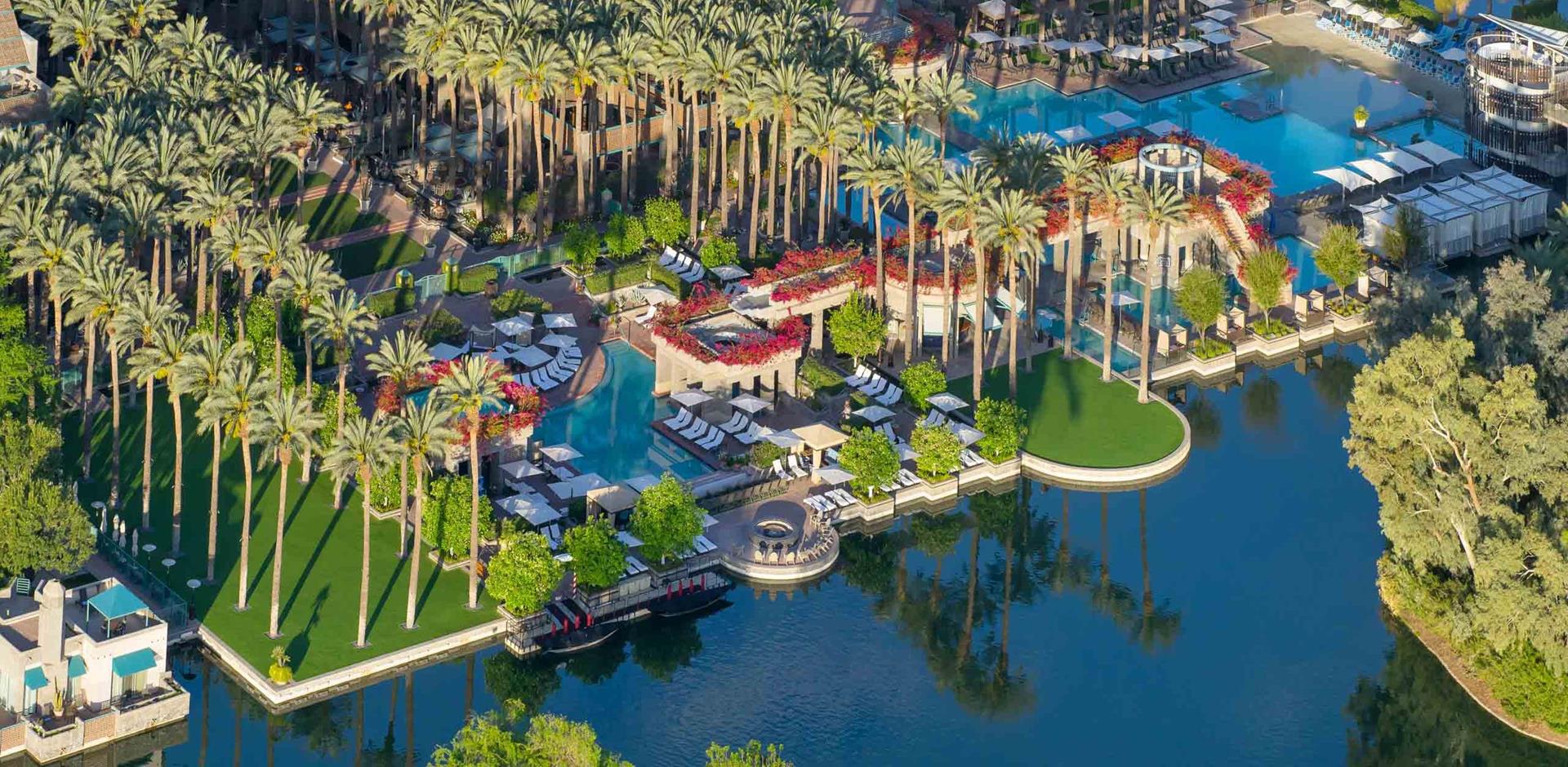 Aerial view of Hyatt Regency Scottsdale Resort & Spa at Gainey Ranch, Arizona, USA