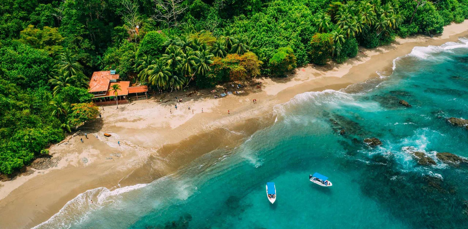 Aerial view, Isla del Caño, Costa Rica