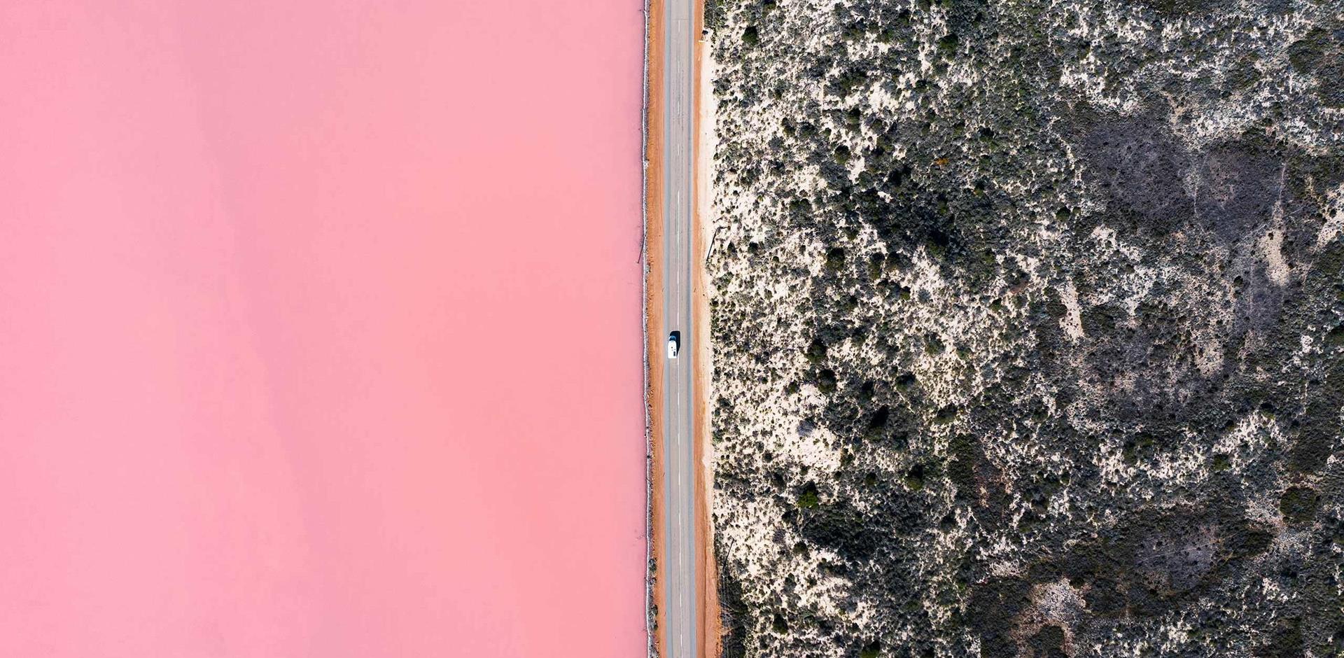 Hutt Lagoon near Port Gregory, Western Australia