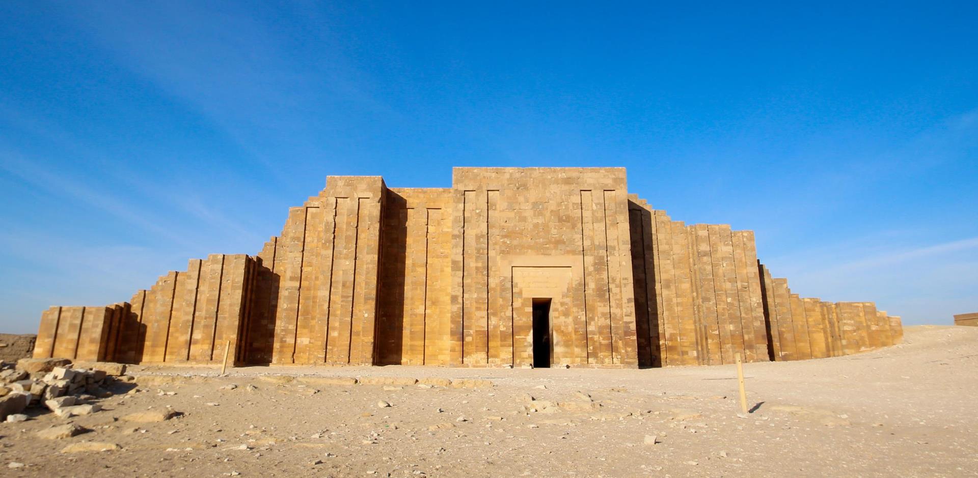 Entrance to the Columnal Hall of Sakkara, Egypt