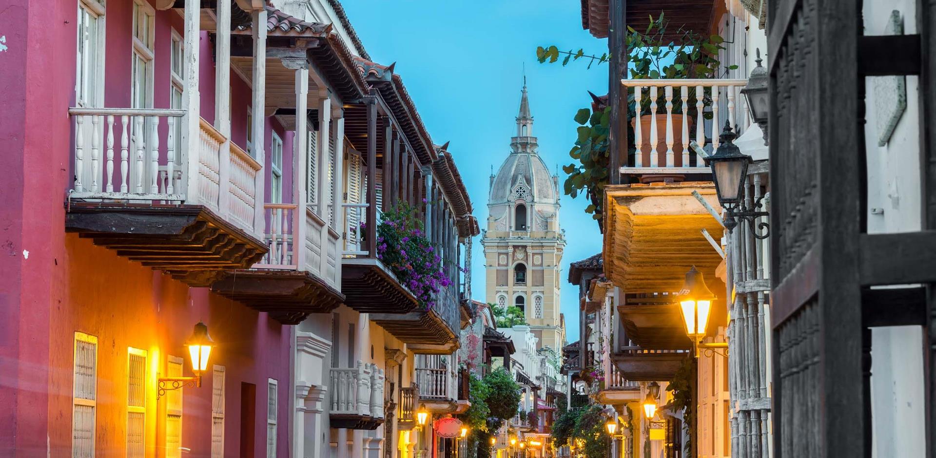 Street view of Cartagena, Colombia, South America
