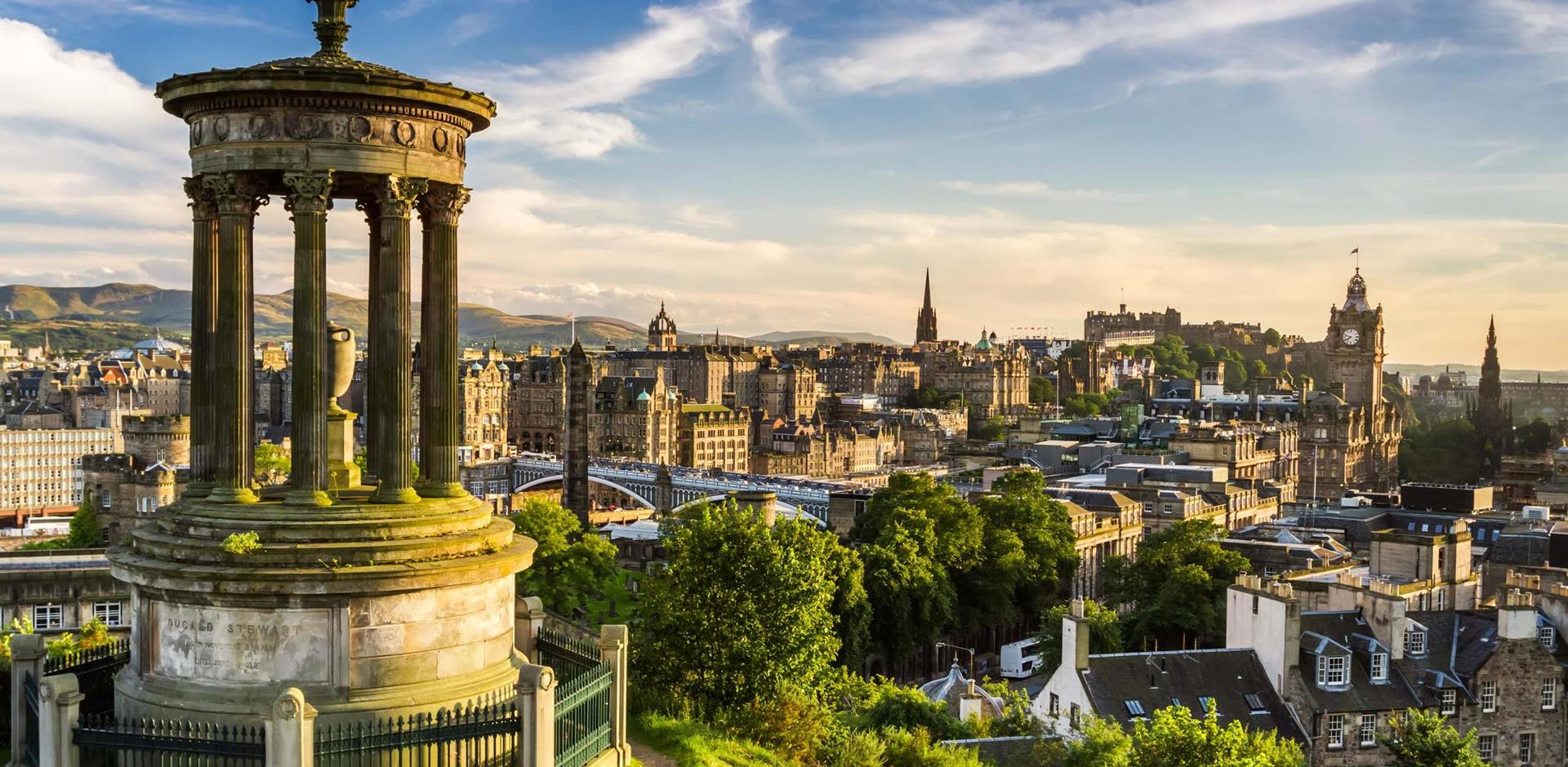 Edinburgh and Southern Scotland, view of the city of Edinburgh