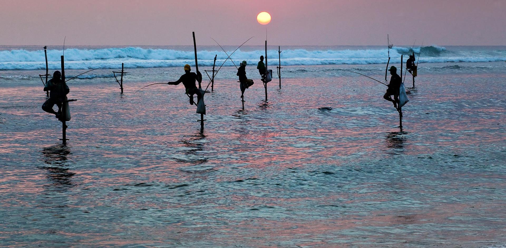 Galle fishermen, Sri Lanka
