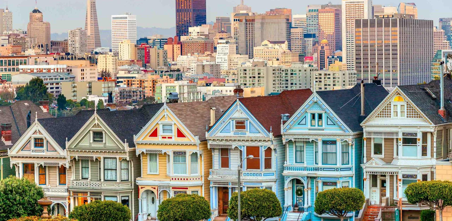 California-San Francisco skyline and Bay Bridge